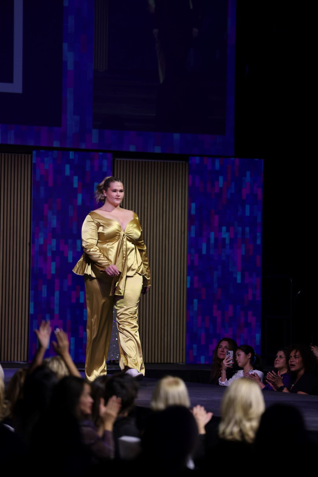 HOK House Of KLynn Couture Gilded Gold Two Piece Pant Set Satin Runway Looks Must Haves Vogue Lifestyle